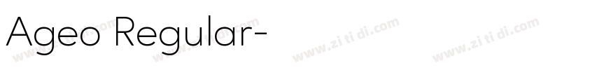 Ageo Regular字体转换